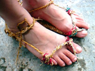 Straw sandals